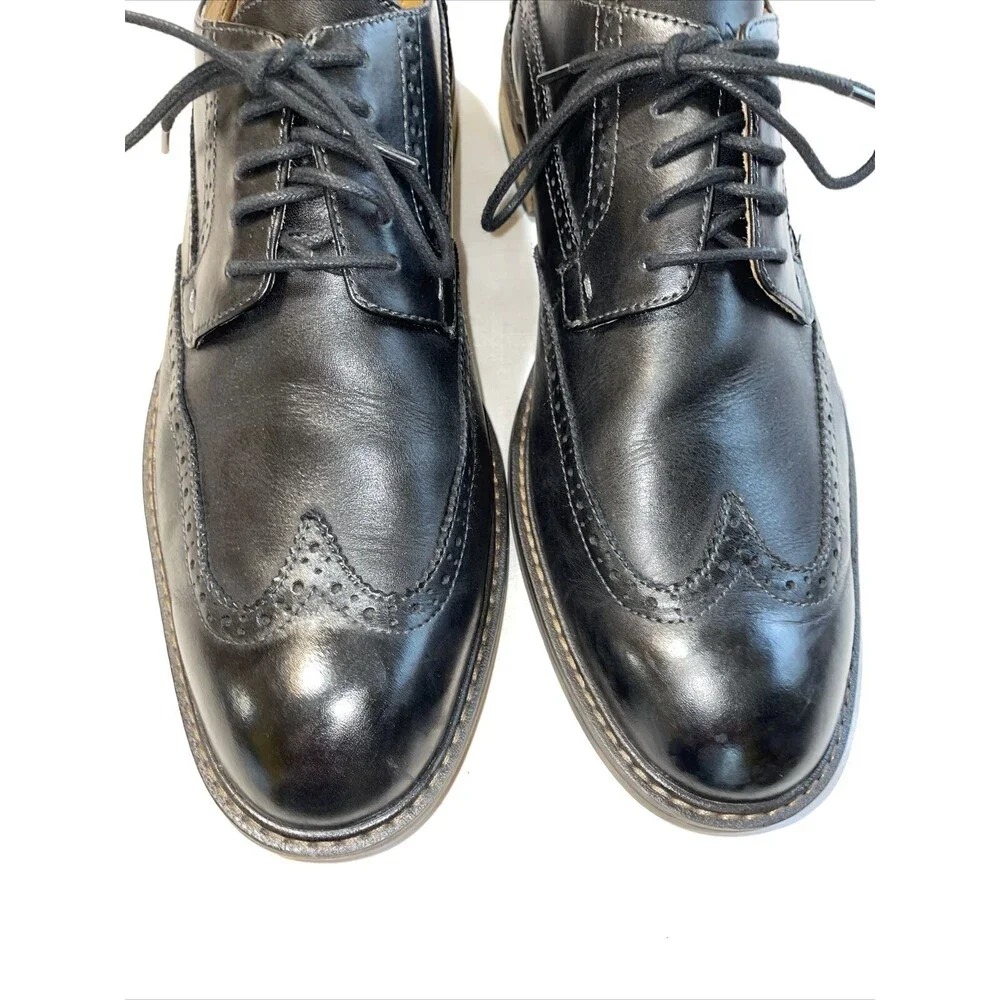 Vionic Dress Wingtips Mens Size 13 M Black Leather Oxfords Arch Support Comfort